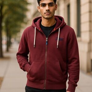 SuperDry Ziphood Jacket Orange Label Co. Redhook Grit XXXL NWT